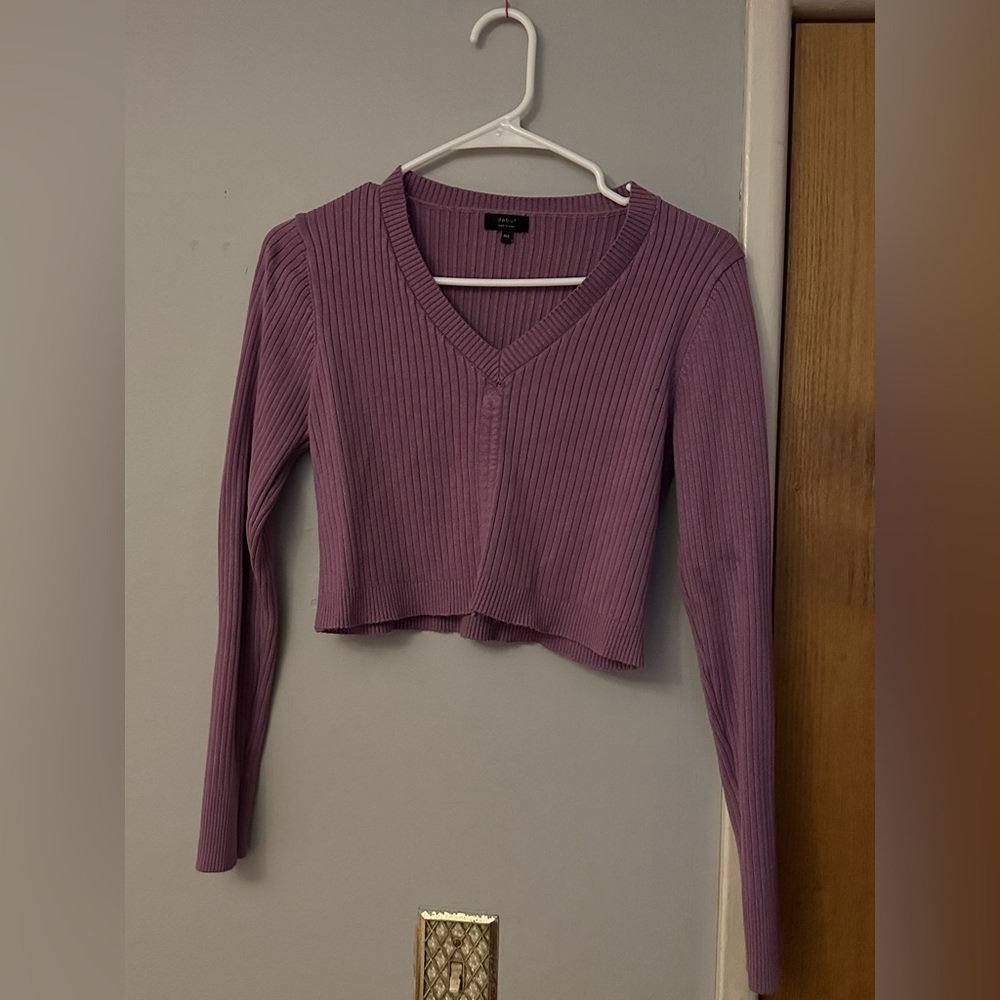 Purple crop top